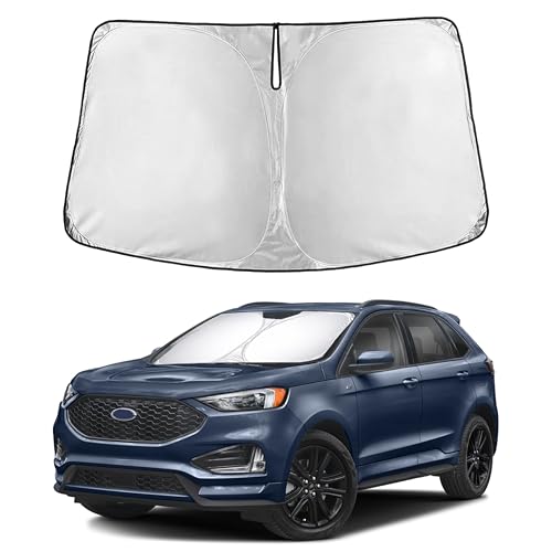 EcoNour Windshield Sunshade Compatible for Ford Edge 2015-2022 2023 2024, Sun Visor for Front Windshield & Window Sun Shade Cover, UV Heat Blocker & Protector, Car Accessories - size: For Ford Edge (2015-2024)