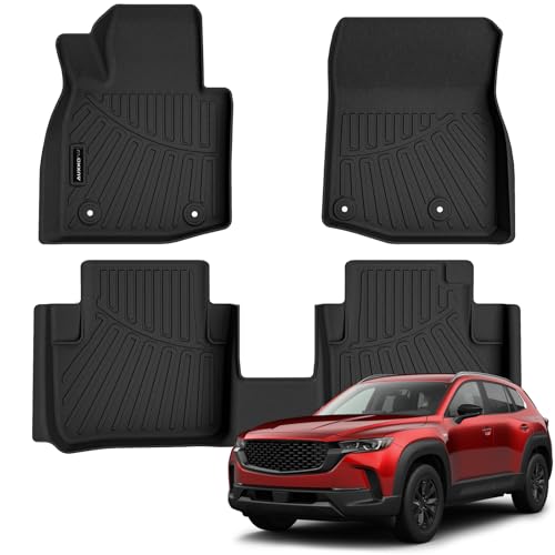 Auxko All Weather Floor Mats for Mazda CX-50 Hybrid 2025 2026 TPE Liners All Season Accessories Guard Odorless Anti-Slip Floor Liners for Mazda CX50 Hybrid - size: cx50 hybrid|2025|-2026floor mats