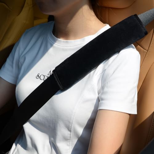 2 Pack Soft Seat Belt Cover Pad with Embroidered Sticker (Passenger Princess) - Comfortable Seatbelt Covers for All Cars and All Ages - Seat Belt Extender Shoulder Pad - Seatbelt Cushion for Backpack - size: Passenger Princess