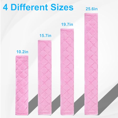 Amooca Soft Automotive Seat Belt Cover Seatbelt Shoulder Pad Neck Protector Cushions Universal Fit SUV Trucks Backpack Pink Extra Long 15.7in - color: Pink, size: 15.7in-1pc