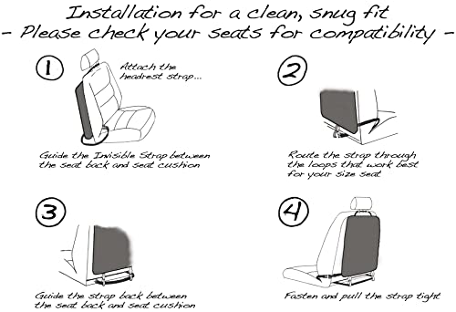 Luxury Clean-Edge Kick Mat - Seat Back Protector and Seat Cover with Invisible Strap and Stiff Edging (1 Mat)