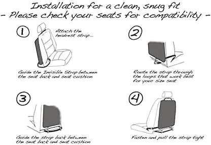 Luxury Clean-Edge Kick Mat - Seat Back Protector and Seat Cover with Invisible Strap and Stiff Edging (1 Mat)