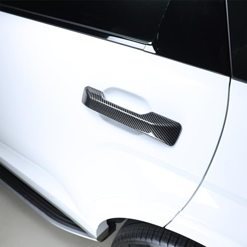 Compatible with Hyundai Palisade 2026 Accessories Button Style Exterior Door Handles Covers (Carbon Fiber Pattern) - color: Carbon Fiber Pattern