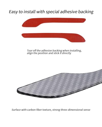 Carbon Fiber Door Handle Cover, Door Handle Protective Cover Decoration Compatible with Tesla Model Y/3 Accessories (2017-2025) Highland & Juniper Compatible (4 Pieces) (Black with drip) - style: Black with drip