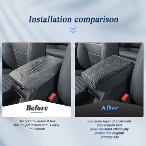 BIBIBO for 2025 Kia K4 Center Console Armrest Cover 2025 Kia K4 EX/LX/GT-Line/GT-Line Turbo Arm Rest Cover 2025 Kia K4 Accessories 2025 K4 Armrest - color: Black-for 2025 Kia K4