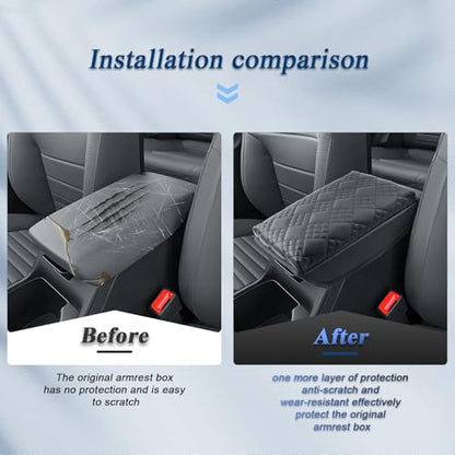BIBIBO for 2025 Kia K4 Center Console Armrest Cover 2025 Kia K4 EX/LX/GT-Line/GT-Line Turbo Arm Rest Cover 2025 Kia K4 Accessories 2025 K4 Armrest - color: Black-for 2025 Kia K4