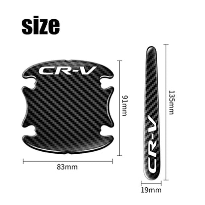 HUIANTS Car Door Handle Sticker - 8PCS Carbon Fiber Anti-Scratches Protective Films - Compatible with CR-V