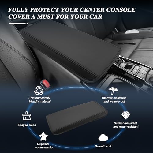 BIBIBO for 2025 2026 Toyota Camry Center Console Armrest Cover 2025 2026 Toyota Camry Arm Rest Cover 2025 Toyota Camry Accessories 2025 Camry Armrest - color: Black-for 2025+Camry