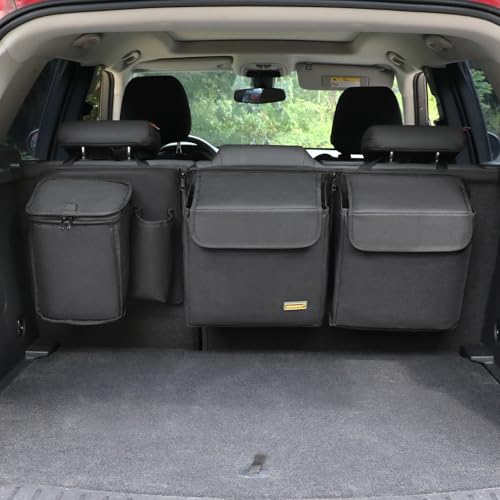 Deluxe Car Trunk Organizer, Detachable Backseat Hanging Organizer Storage Modules with Built-in Cooler for Car Small SUV, Patent Pending - color: Black, size: Small Suv & Hatchback