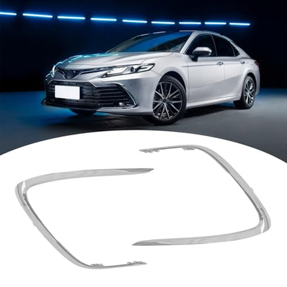 Chrome Front Bumper Grille Strip Trim Fit For 2021 2022 2023 Toyota Camry LE XLE L&R Side Grill Tirm 5271306120, 5271206120