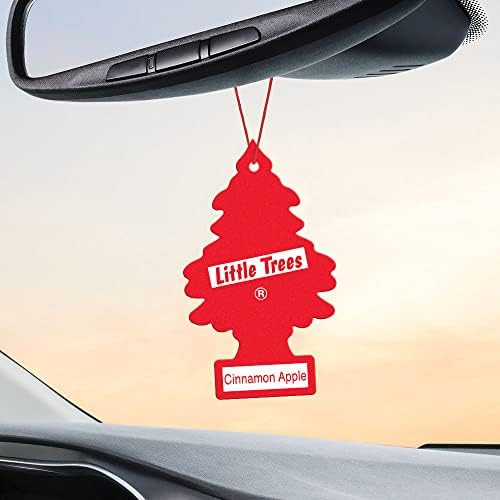 LITTLE TREES Car Air Freshener | Hanging Tree Provides Long Lasting Scent for Auto and Home | 24 Air Fresheners |Cinnamon Apple - color: Cinnamon Apple