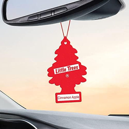 LITTLE TREES Car Air Freshener | Hanging Tree Provides Long Lasting Scent for Auto and Home | 24 Air Fresheners |Cinnamon Apple - color: Cinnamon Apple