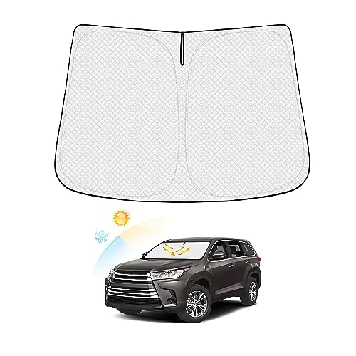 Canvcle Windshield Sun Shade for Toyota Highlander 2014-2019 Thicken 6-Layer Foldable Front Window Sunshade Sun Visor Protector Block UV Rays Keep Vehicle Cool - size: 1PCS Toyota Highlander 2014-2019
