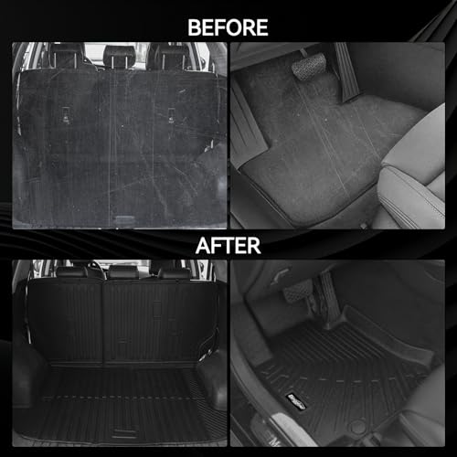 Floor Mats for Mazda CX-70 2025 2026, Trunk Mat and Backrest Mat All Weather TPE Protector for Mazda CX-70 Accessories