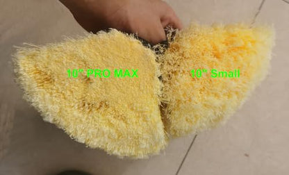 CARCAREZ 10" Car Wash Brush Head with Soft Bristle for Auto RV Truck Boat Camper Exterior Washing Cleaning, Yellow (1, 10" Small) - size: 10" Small