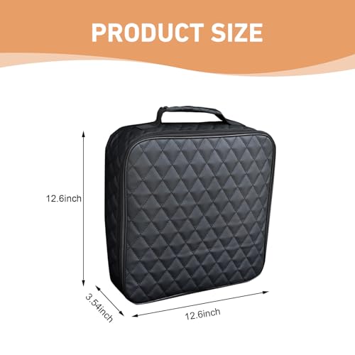 Car Trunk Storage Bag, Leather Hanging Organizer, Multi-Purpose Auto Trunk Bag for Tools, Accessories & Emergency Kits, Universal for Most Cars (Black)