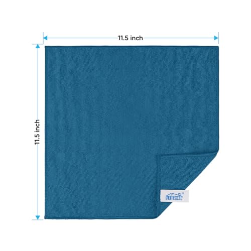 HOMEXCEL Navy Blue Microfiber Cleaning Cloth, 24 Pack Cleaning Towels for Kitchen, Lint Free, Scratch-Free, Highly Absorbent, and Reusable Cleaning Rags for House, Window, Cars, 11.5 X11.5 inch - color: Navy Blue