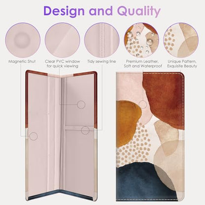 Car Registration and Insurance Holder，Colour Patterns Men Women Car License Document Registration and Insurance Card Holder - color: Abstract Texture