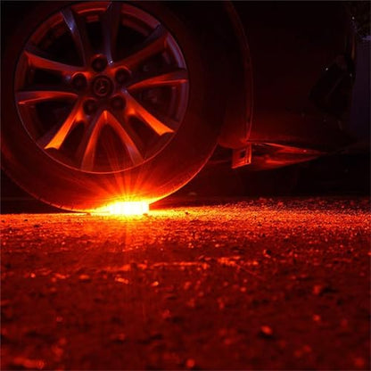 Shakven 12 Led Flasher Lamp Car Roadside Flares Emergencys Accessories Auto Lamp | Magnetic Emergencys Flashlight Car Warning Light Led Flasher Lamp,Led Flasher Lamp For Vechiles,Car Warning Light - color: orange red light