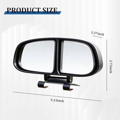 Car Blind Spot Mirror, HD Glass Frameless Convex Wide Angle 360 Degree Adjustable Side Mirror Blindspot, Automotive Exterior Rearview Glass, Universal for Vehicles - size: 1PC