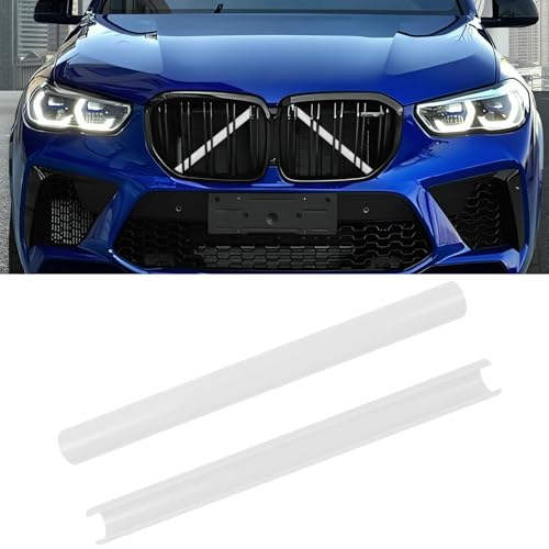 Compatible with BMW Grill Inserts Trims G01 G02 G05 G06 G07 F15 F16 F25 F26 E70 For X3 X4 X5 X6 X7 Series Compatible with BMW V Brace Wrap Covers White Grill Stripes Wrap Accessories - color: White, size: G01/G05