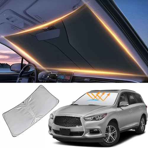 Windshield Sun Shade for Infiniti JX35/QX60 Front Window Shades Cover for 2014-2025 JX35/QX60 Windshield Sun Visor Protector Car Accessories - size: for Infiniti JX35/QX60 2014-2025