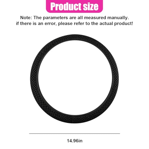 Elastic Stretch Steering Wheel Cover, Anti-Slip 15 inch Microfiber Odorless Breathable Ice Silk Car Steering Wheel Protector, Easy Carry, Warm in Winter & Cool in Summer (Black) - color: Black