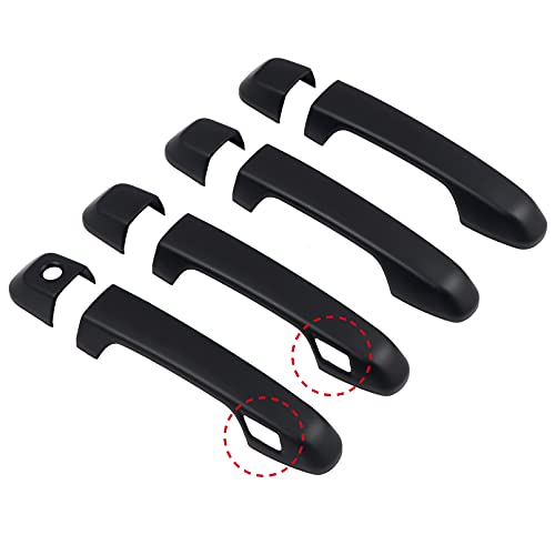 ITrims Door Handle Cover Trim for Toyota 4Runner 4WD N280 Prado J150 2010-2024 2018 2019 2020 Car Styling Accessories Exterior Door Handles 8PCS ABS (with Smart Key Holes Matte Black) - size: with Smart Key Holes Matte Black