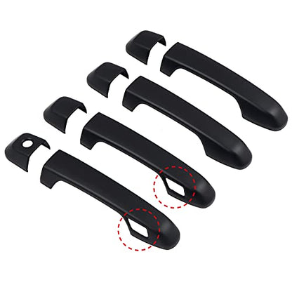 ITrims Door Handle Cover Trim for Toyota 4Runner 4WD N280 Prado J150 2010-2024 2018 2019 2020 Car Styling Accessories Exterior Door Handles 8PCS ABS (with Smart Key Holes Matte Black) - size: with Smart Key Holes Matte Black