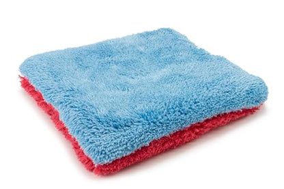 Autofiber Flat Out Microfiber Car Wash Pad - Pack of 4, Blue/Red (9 inch x 8 inch) - color: Blue/Red