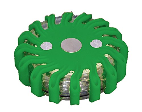 RPF16LM6 CASE OF 6 GREEN RECHARGEABLE 9-FUNCTIONS PORTABLE 16 LED POWER FLARE POWER-MARKERS ROADSIDE EMERGENCY MAGNETIC - color: GREEN