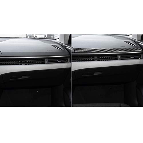 NVCNX Real Carbon Fiber Compatible With Audi B9 A4 S4 2017-2025 / A5 S5 RS5 2018-2025 2019 2020 2021 2022 2023 2024 Car Dash Co-pilot Side Panel Strip Cover Sticker Decal Interior Trim Accessories 1PC - color: Dash Co-pilot Side Panel Strip