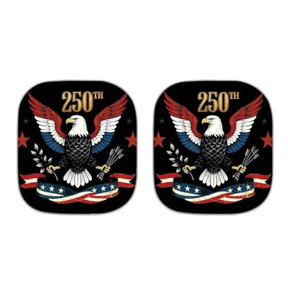 AFPANQZ 250th Eagle Print Car Visor Sun Protection Foldable Windshield Front Window Cover, Sun Shades Universal Fit for Car Auto Sedan Truck SUVs Travel Outdoor - color: 250th Eagle Print