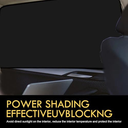 4 PCS Car Side Window Glass Sunshade, 24.41" x 18.9" x 12.99" Front Side Window + 31.5" x 18.9" Rear Side Window Privacy Protection Full Light Blocking Sunshade, for Most Cars (Silver) - color: Silver