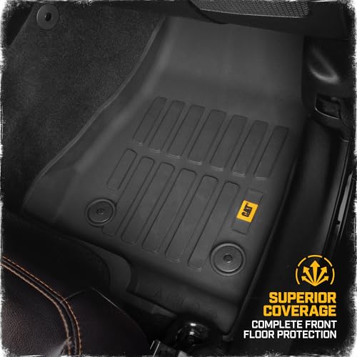 Cat® JustFit™ 3D Floor Mats for Jeep Gladiator (JL) 2020-2026, All Weather Custom Fit Jeep Gladiator Floor Liners with Extended Coverage Design, Car Floor Mats (Full Set Front & Rear) - style: Jeep Gladiator JT (2020-2026 Full Set Front & Rear)