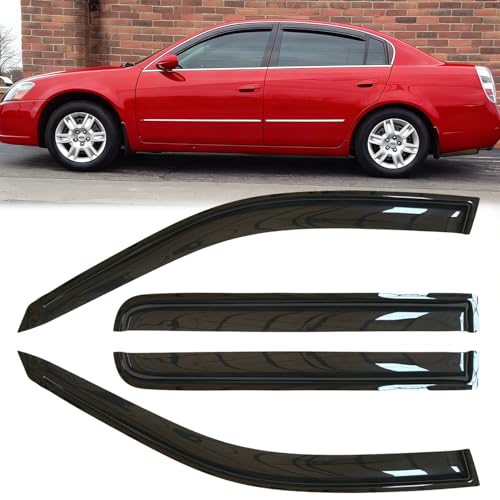 4pcs Original Shatterproof Side Window Wind Deflectors for Nissan Altima 02-06,Outside Mount Rain Guards Sets,Nice Looking Window Visors for Cars,Vent Deflector for 2002-2006 Altima 94722 - size: for Nissan Altima 2002-2006