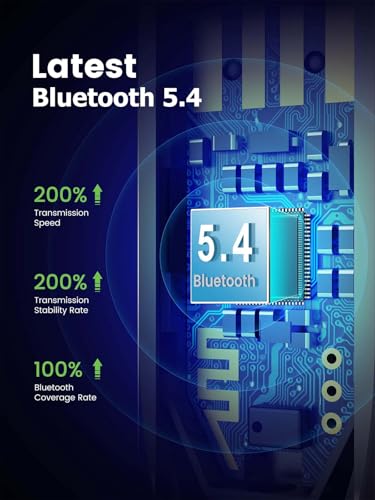 Bluetooth 5.4 Car Aux Adapter, Handsfree Calls, Wireless Music Streaming for Car Home Stereo Speakers Audio System