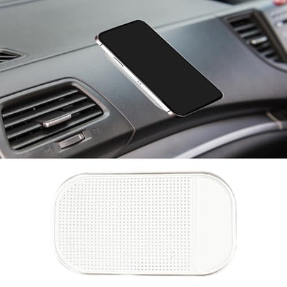 Car Dashboard Non-Slip Mat, Washable Reusable Magic Sticky Gripping Mat, 5.27"x 3.28" Anti-Slip Car Dashboard Pad for Radar Detector, Phone, Keys, GPS, Coins (Clear)