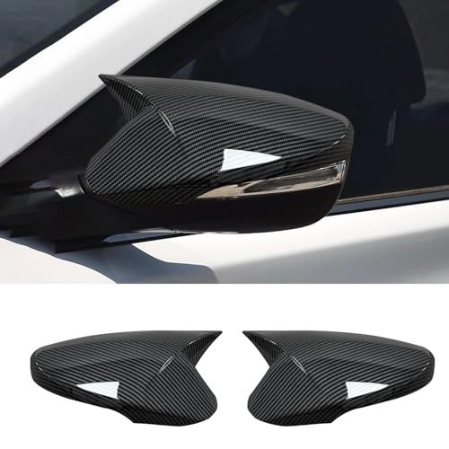 Compatible with Hyundai Elantra 2011 2012 2013 2014 2015 2016 Accessories Car Exterior Ox Horn Design Door Side Rearview Mirror Guard Cover Trim Caps - Carbon Fiber Style 2PCS - color: Carbon Fiber, size: For Elantra 2011-2016 with Turn Signal