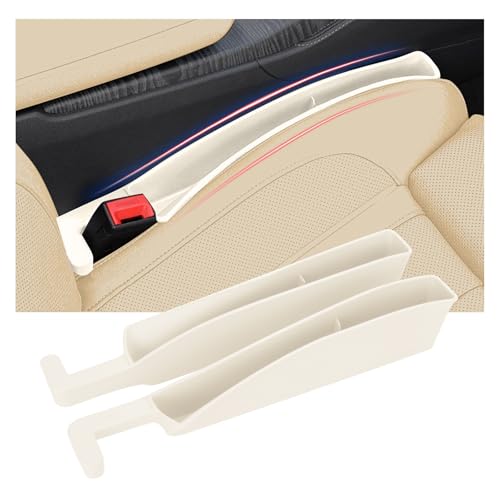 Car Seat Gap Filler, Seat Gap Organizer with Phone Holder, Car Seat Accessories, Car Organizer Fit SUV Truck-2PCS White - color: White, size: Standard