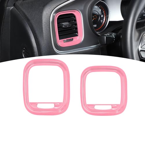 for Charger Dashboard Side Air Vent Cover Trim Fit for Dodge Charger 2015-2023 Pink Interior Accessories 2pcs - color: Pink