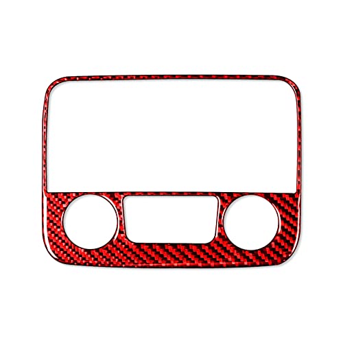 Red Carbon Fiber Center Console Dashboard Radio Panel Trim Compatible with Dodge Ram 1500/2500/3500 2013 2014 2015 2016 2017 2018, Style A - color: Red 17
