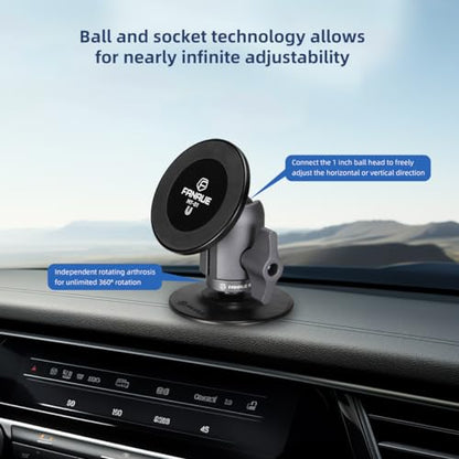 FANAUE SC-0380P Single Socket Arm Flex Holder Adhesive Base for RAM Mounts 1 inch Ball Head and Motorcycle Phone Mount, VHB Sticky Adhesive can Mounted on Windshields, Dashboards ect Car Accessories.