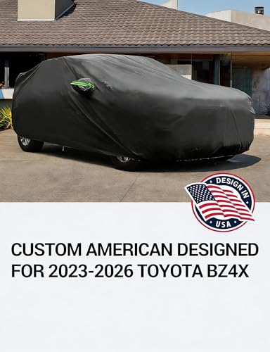 Proadsy Car Cover Custom Fit for Toyota bZ4X 2023 2024 2025 2026, Waterproof All Weather for Automobiles, Full Exterior Cover Rain Snow Sun Protector Indoor Outdoor Car Cover - size: Toyota bZ4X