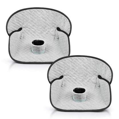 2 Pack Car Potty Training Seat Protector, Waterproof Toddler Carseat Potty Training Cover, Piddle Pads & Liners for Baby,Washable Non-Slip Leak-Proof Potty Pee Protector (Gray) - color: Gray