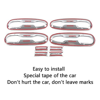 Car Accessories Fit for Toyota Sienna 2021 2022 2023 2024 2025 2026 Exterior Door Handle Bowl Protector Cover Trims (Carbon Fiber) ABS 8 PCS