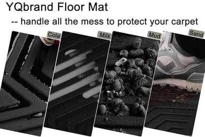 Camry Floor Mats for Toyota Camry Sedan 2012-2017 3D TPE All-Weather Protection Floor Mats Waterproof, Durable, Anti-Slip, Odorless Front & 2nd Row Dedicated Toyota Camry Floor Mat with Raised Lip - size: for Toyota Camry Sedan 2012-2017