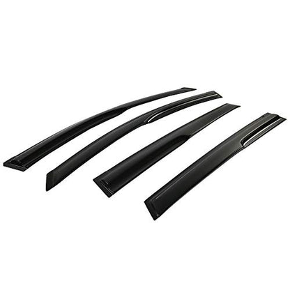 Window Visor Compatible with 2013-2018 Toyota RAV4 XU50, Acrylic Smoke Tinted & Semi-Transparent by IKON MOTORSPORTS - color: Mugen Style Smoke/Tinted