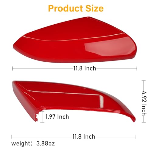 Moonlinks Compatible with 2016-2021 Honda Civic Passenger Side Mirror Cover Replacement,Red Mirror Cap for 10th Gen Civic,2019-2022 Insight,Right Side(1PC) - size: 10th-Right Red