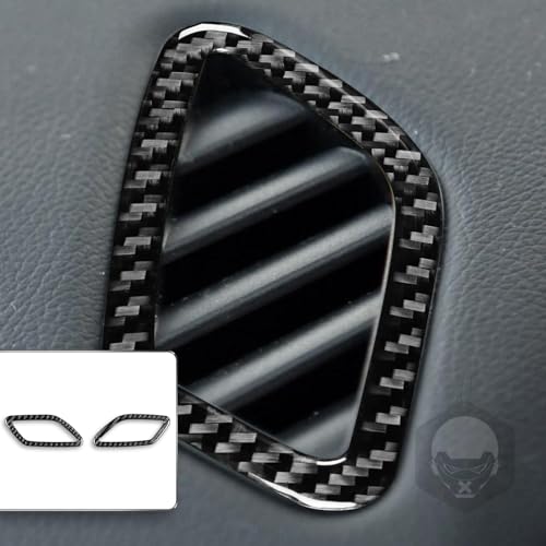 Generic Auto Dashboard Both Sides Air Vent Wind Outlet Defogger Frame Sticker Real Carbon Fiber Interior Trim Accessories Compatible with Benz CLA C117 2014-2018 GLA X156 2015-2019 Black, BM8112 - color: Dashboard Both Sides Air Vent Wind Outlet Defogger